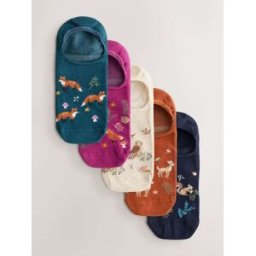 Next Lot de 5 chaussettes de sport invisibles bleu S-M (FR 38-44)
