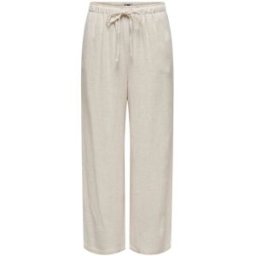 ONLY ONLY Straight Fit Linen Blend Trousers naturel FR 40 (EU 38)