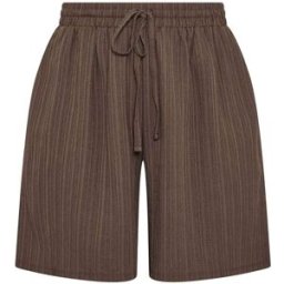 Yours Curve Yours Curve Textured Woven Shorts Brun FR 48 (EU 46)