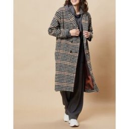 Harris Wilson - Manteau en Laine mélangée Syndelle imprimé pied-de-poule camel/noir/beige 1