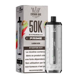 Puff Hypermax Prime 50K Crown Bar Al Fakher Nicotine : 6 mg - Saveur : Lush Ice