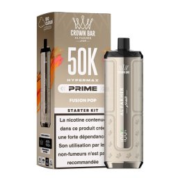 Puff Hypermax Prime 50K Crown Bar Al Fakher Nicotine : 6 mg - Saveur : Fusion Pop