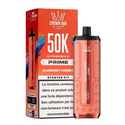 Puff Hypermax Prime 50K Crown Bar Al Fakher Nicotine : 6 mg - Saveur : Blueberry Cherry