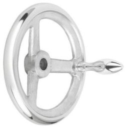 KIPP Volant manuel DIN 950 180 Passage de perçage 18H7 Aluminium Ballen (K0160.2180X18)