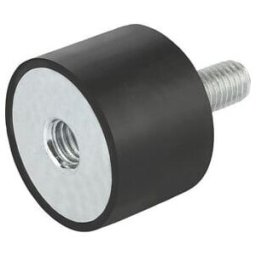 KIPP Tampon en caoutchouc Type B M06x18 Ø25 mm H20 Acier élastique (K0568.02502055)