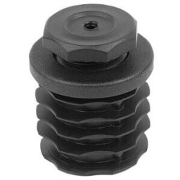 KIPP Bouchon de réglage sans insert Forme A rond Ø 80 x 80 mm polyamide noir (K2033.0080152080)