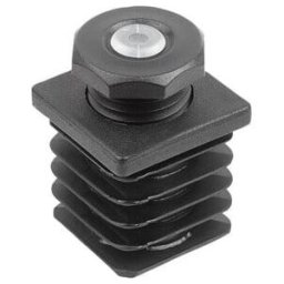 KIPP Bouchon de réglage avec insert antidérapant Forme B carré 40 × 29 Polyamide (K2034.40401520)