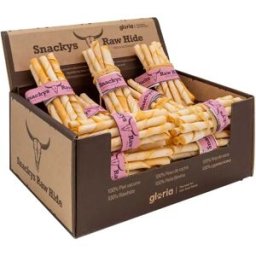 Gloria Snackys Bâtonnet à Mâcher En Cuir Brut Double Saveur Mangue Pour Chien 12cm 24 Unités One Size