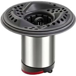 INF Insert universel de bonde de sol 6cm pour salle de bains, acier inoxydable et silicone, anti-odeurs, cheveux et insectes
