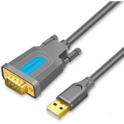 INF Câble USB vers RS232 US015, interface DB9 mâle-mâle, 100cm pour imprimantes, caisses et contrôle d'accès