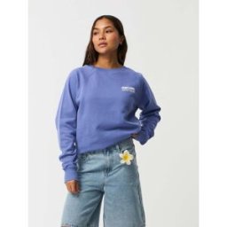 Rip Curl Sweat col rond Surf Puff Raglan Relax Bleu moyen M Female