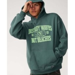 Rip Curl Sweat à capuche Disorder Vert atténué S Male