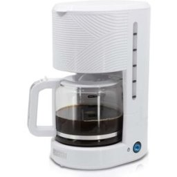 Elegance Cafetière Filtre 10 Tasses Machine À Café, Filtre Réutilisable 1,25l Briebe Cm1171wht Blanc 1000w