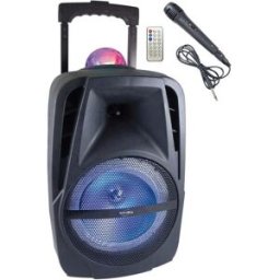 INOVALLEY Ka116bowl - Enceinte Lumineuse Bluetooth 450w - Fonction Karaoké - Boule Kaléidoscope Led Multicolore - Port Usb