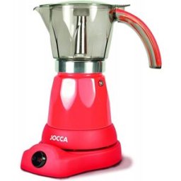Jocca 5449r Machine À Café Manuelle Cafetière À Moka Rouge, Acier Inoxydable