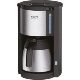Krups Cafetière Électrique De 1,25l Pour 10 A 15 Tasses Avec Verseuse Isotherme Gris Noir
