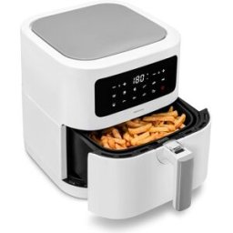 Friteuse À Air Chaud - Medion Md11740 - 5,3l - 2150w - Écran Tactile - 9 Programmes - Blanc