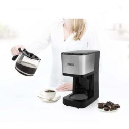Machine À Café À Filtre Compact 12 750w 1,25l Noir Et Argenté Princess