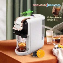 ROLIPO Machine Café 5-en-1, 20 Bars, Chaud & Froid, Blanc