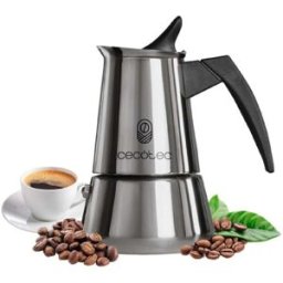 Cecotec Cafetière Italienne Piccolina 400. 200ml, 4 Tasses De Café, Acier Inoxydable, Compatible Toutes Surfaces, Filtre