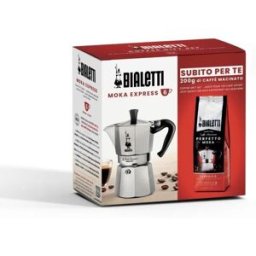 Bialetti Cafetiere Italienne + 1 Café Perfetto Moka Classico - - Moka - 6 Tasses - 0,30 L - Paquet De 250 G - Argent