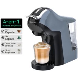 ROLIPO Machine Café Capsules 4-en-1 20 Bars Chaud Froid