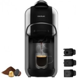 Cecotec Machines À Café À Capsules Freestyle Compact. Cafetière Espresso Très Compacte 3 En 1. Adaptée Pour Café Moulu