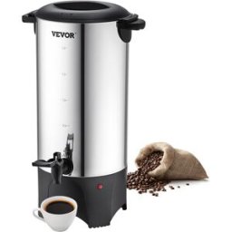 Vevor Percolateur À Café 7,4 L (50 Tasses), Inox, Filtre Permanent, Maintien 90-98°c.
