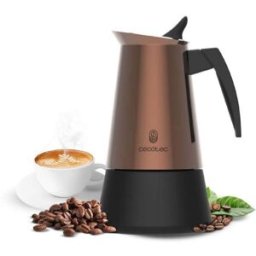 Cecotec Cafetière Italienne Piccolina 900 Red. 450ml, 10 Tasses De Café, Acier Inoxydable, Compatible Toutes Surfaces