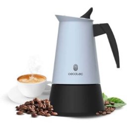 Cecotec Cafetière Italienne Piccolina 900 Blue. 450ml, 10 Tasses De Café, Acier Inoxydable, Compatible Toutes Surfaces
