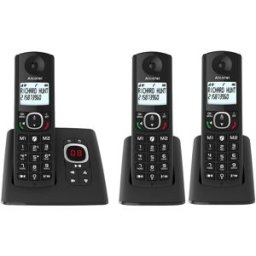 Téléphone Sans Fil Dect Alcatel F530 Voice Trio - 3 Combinés - Répondeur - Grand Écran - Noir