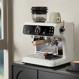 ROLIPO Machine Espresso Avec Broyeur Intégré, 20 Bars, 2800w