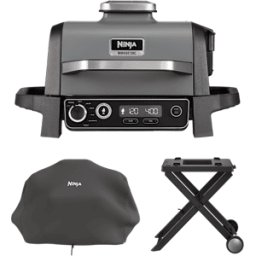 Pack barbecue électrique & Fumoir Ninja Woodfire avec chariot et housse OG701LOT par SharkNinja