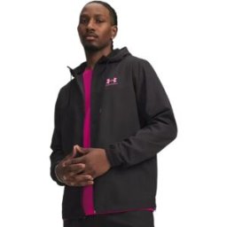 Under Armour Coupe-vent Rival Woven Black / Pink Frenzy XS