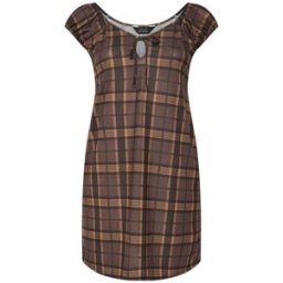 yourscurve Yours Curve Limited Check Keyhole Mini Dress Brun FR 50 (EU 48)