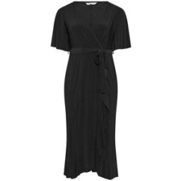Yours Curve Yours Curve Ruffle Hem Wrap Dress Noir FR 50 (EU 48)