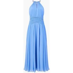 frenchconnection Robe dos nu en georgette Eden de French Connection bleu FR 40 (EU 38)