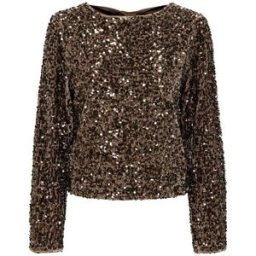 only ONLY Sequin Bow Back Top Brun FR 46 (EU 44)