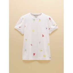 joules Joules Erin Short Sleeve Jersey T-Shirt crème FR 38 (EU 36)
