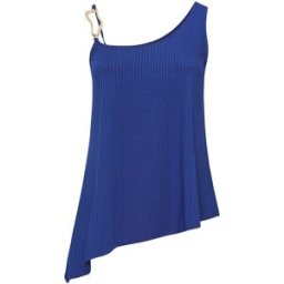 yourscurve Yours Curve Limited Collection Metal Trim Ribbed Vest Top bleu FR 50 (EU 48)