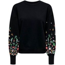 ONLY ONLY Long Sleeve Flower Detail Jumper Noir FR 46 (EU 44)