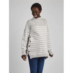 jojomamanbb JoJo Maman Bébé Turtle Neck Maternity & Nursing Jumper Gris M (FR 42-44)