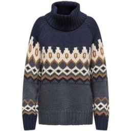 only ONLY Cosy Roll Neck Fair Isle Jumper bleu FR 38 (EU 36)