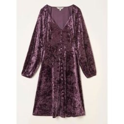 fatface FatFace Velvet Mini Dress violet FR 50 Regular (EU 48 R)