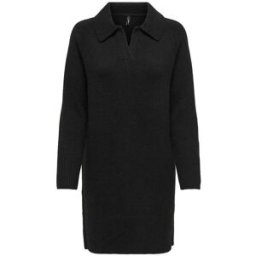 only ONLY Knitted Polo Jumper Dress Noir FR 46 (EU 44)