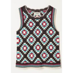 Fat Face FatFace Bea Knitted Crochet Top Brun FR 40 (EU 38)