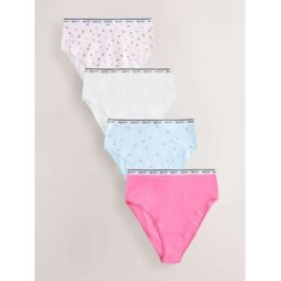 next Lot de 4 culottes à logo en coton bleu FR 52 (EU 50)