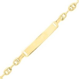 Mon Premier Bijou Gourmette bébé grain de café - Or jaune 9ct