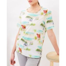 Hartford - T-shirt Hobb avec imprimé plage multicolore 1