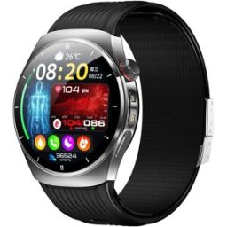 INF Montre connectée avec écran AMOLED tactile 1.43 pouces, modes sportifs, appels Bluetooth et fonctions de bien-être à titre Le noir